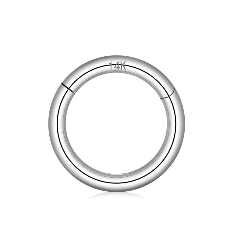 Platinum Plain Hoop Clicker Ring