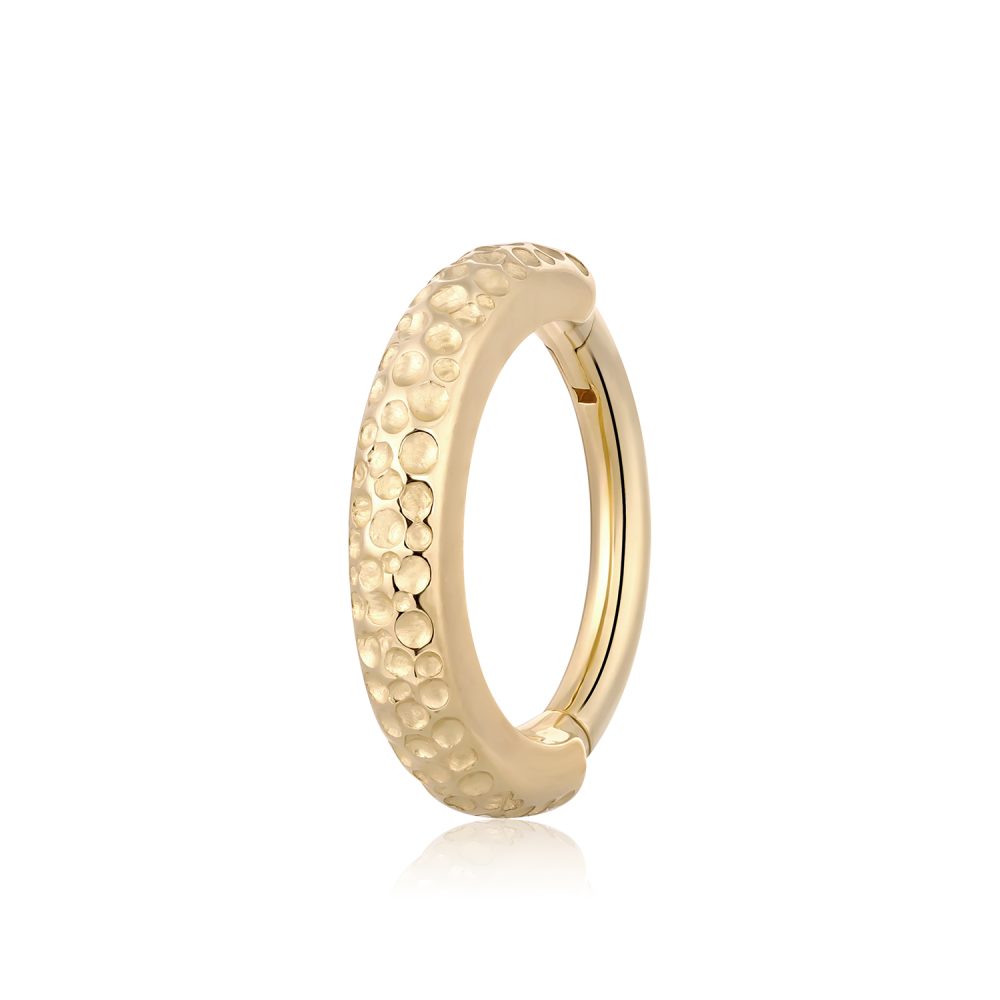 14k Gold Hinged Segment Earring Ring