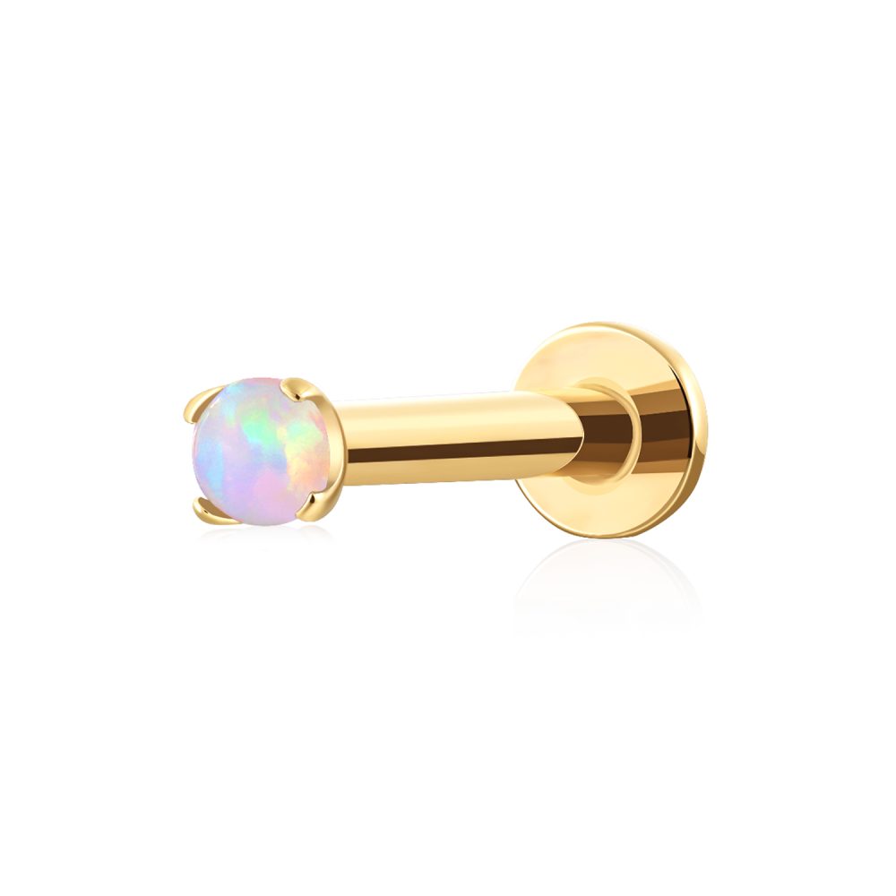 2mm Opal Cabochon Flat Back Stud