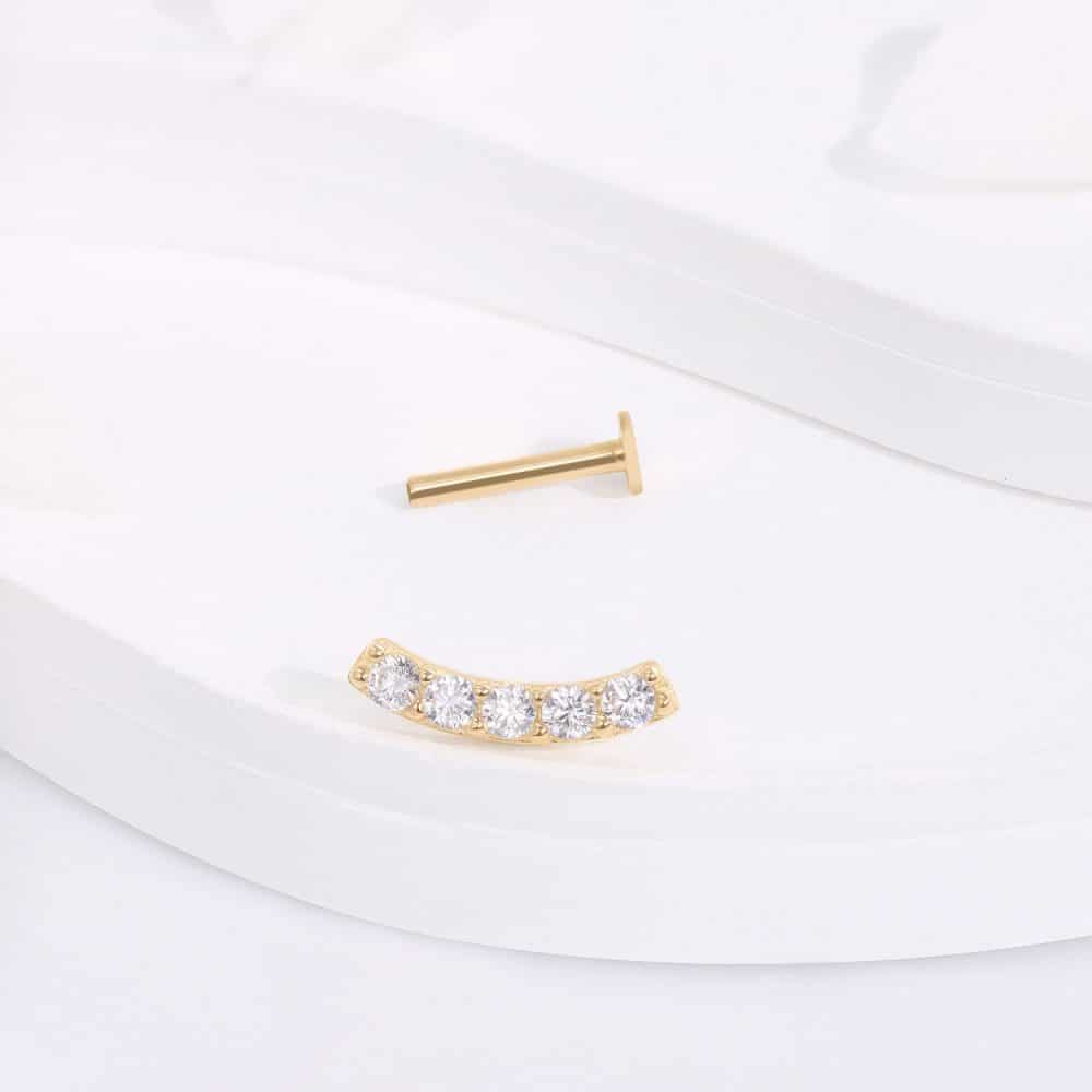 14k gold body jewelry of GPF.