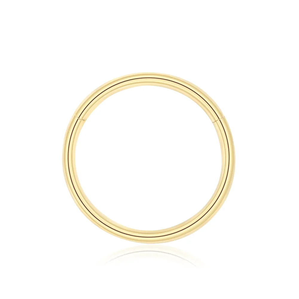 18K Solid Gold Timeless Body Jewelry Hinged Segment Ring